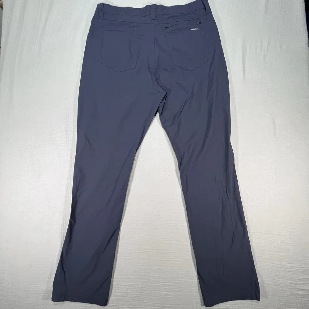 Eddie Bauer Adventure Trek Pants Mens 38x34 Blue Stretch‎ Hiking Chino 6 Pocket